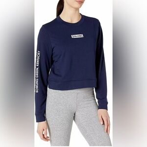 Spalding Size Medium Women's Varsity Top Crop Long Sleeve Lightweight Shirt